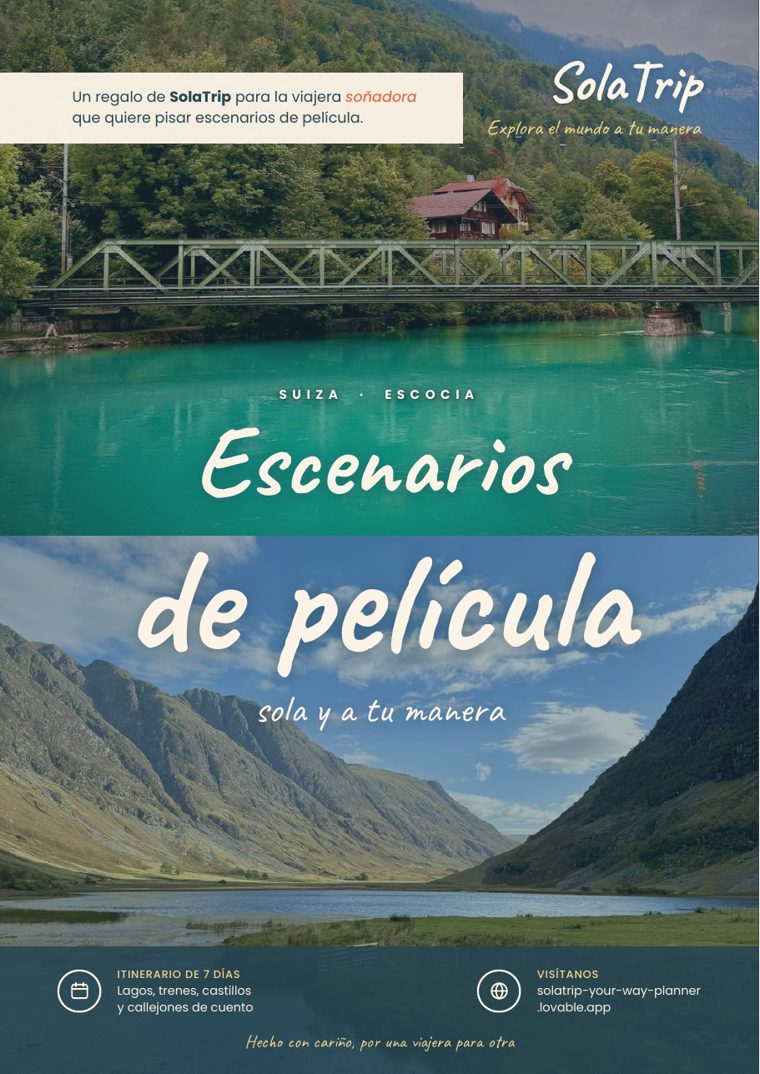 Portada del itinerario de regalo: Escenarios de película, Suiza y Escocia, 7 días